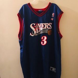 Allen iverson sixers champion jersey